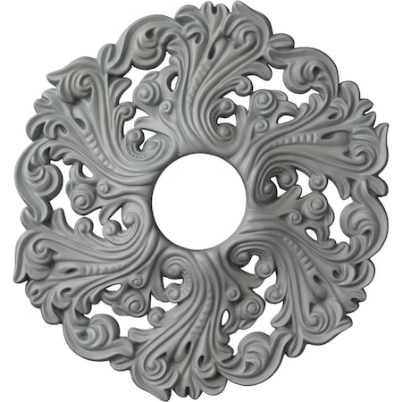 Ekena Millwork Orrington Ceiling Medallion (Canopies up to 4 3/4"), 19 5/8"OD x 4 3/4"ID x 1 3/4"P, Primed White CM19OR